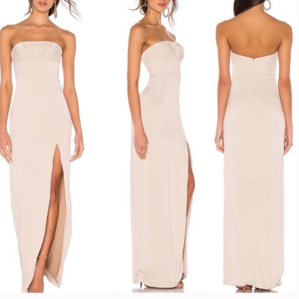 Majorelle Alboris Strapless Pleated Corset Gown